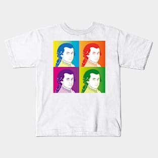 Wolfgang Amadeus Mozart in cartoon style Kids T-Shirt